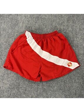 Cozumel S.C.U.B.A. Red Board Shorts White Stripe  Swim Trunks Men’s XS / Kids L